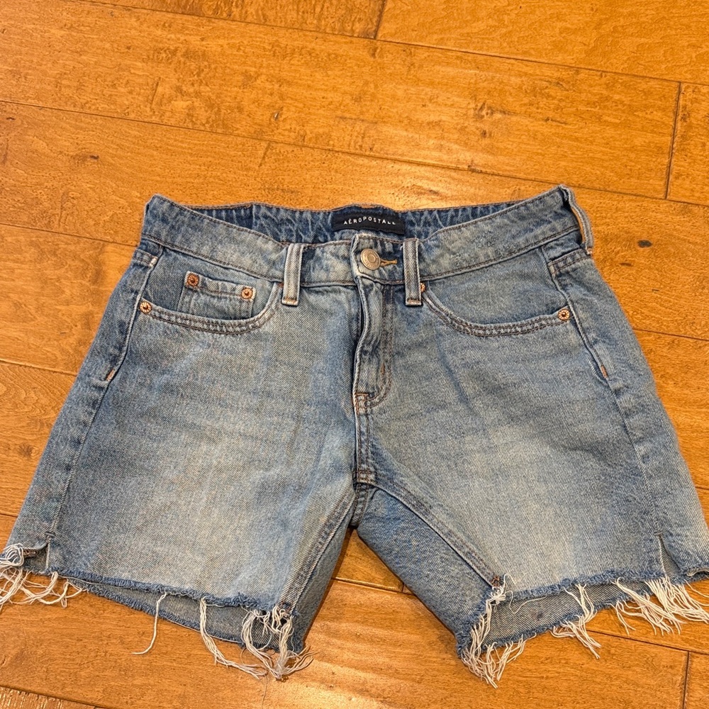 Blue Denim Cutoff Shorts